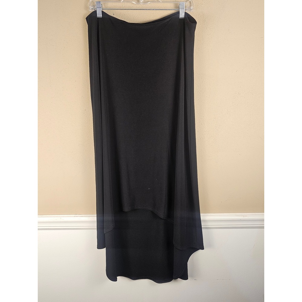 Sympli Womens Black Hi Low Asymetrical Skirt 14